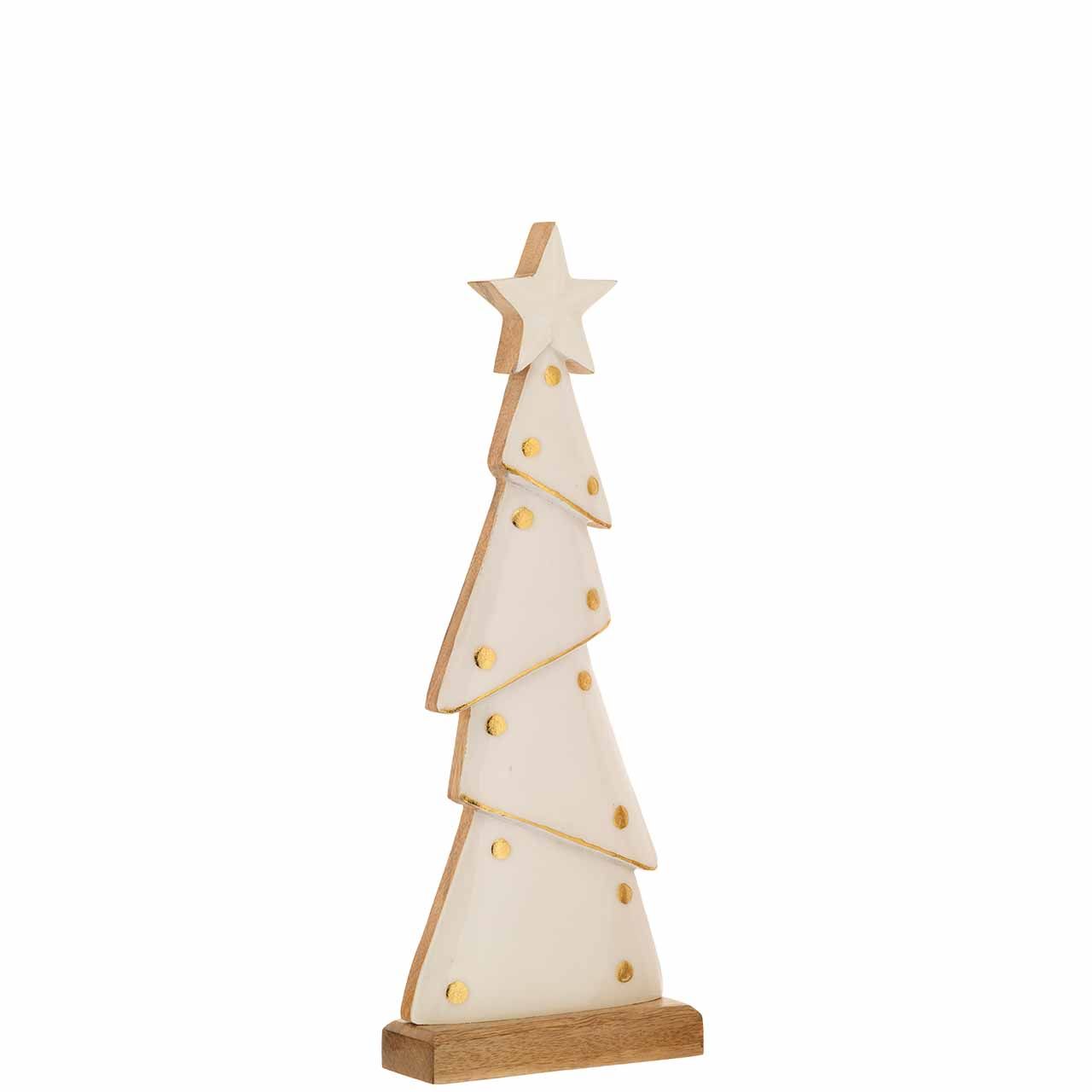 ALBERO NATALIZIO IN LEGNO DI MANGO E SMALTO H. 40